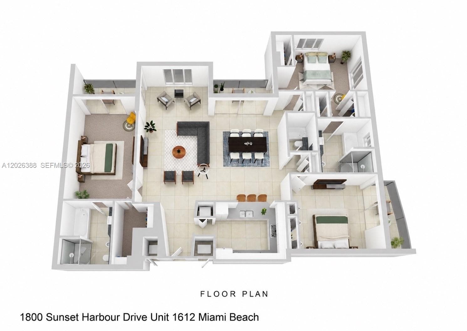 1800 Sunset Harbour # 1612, Miami Beach, FL 33139 — zdjęcie 3