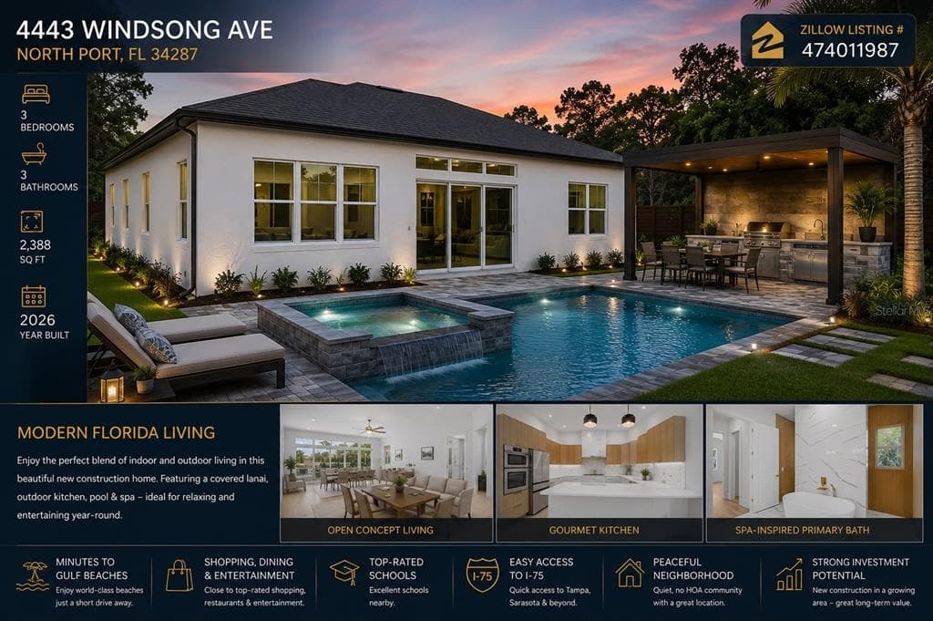 4443 WINDSONG AVENUE, NORTH PORT, FL 34287 — zdjęcie 2