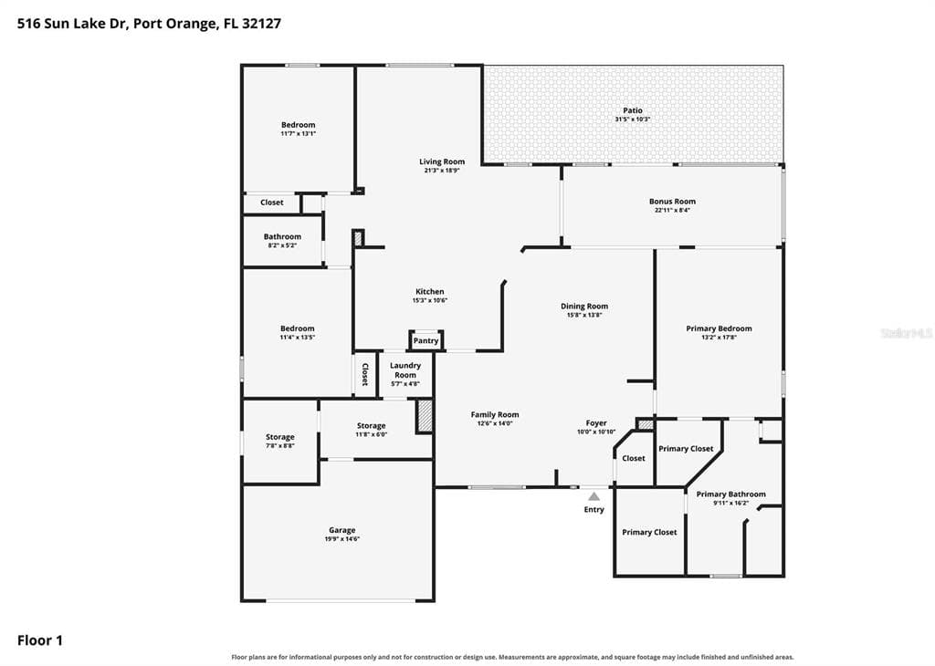 516 SUN LAKE DRIVE, PORT ORANGE, FL 32127 — zdjęcie 5